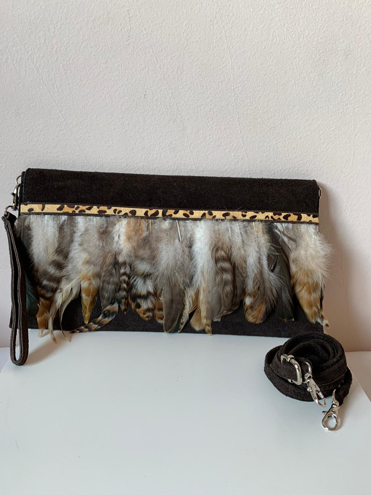 Bolso piel potro marron