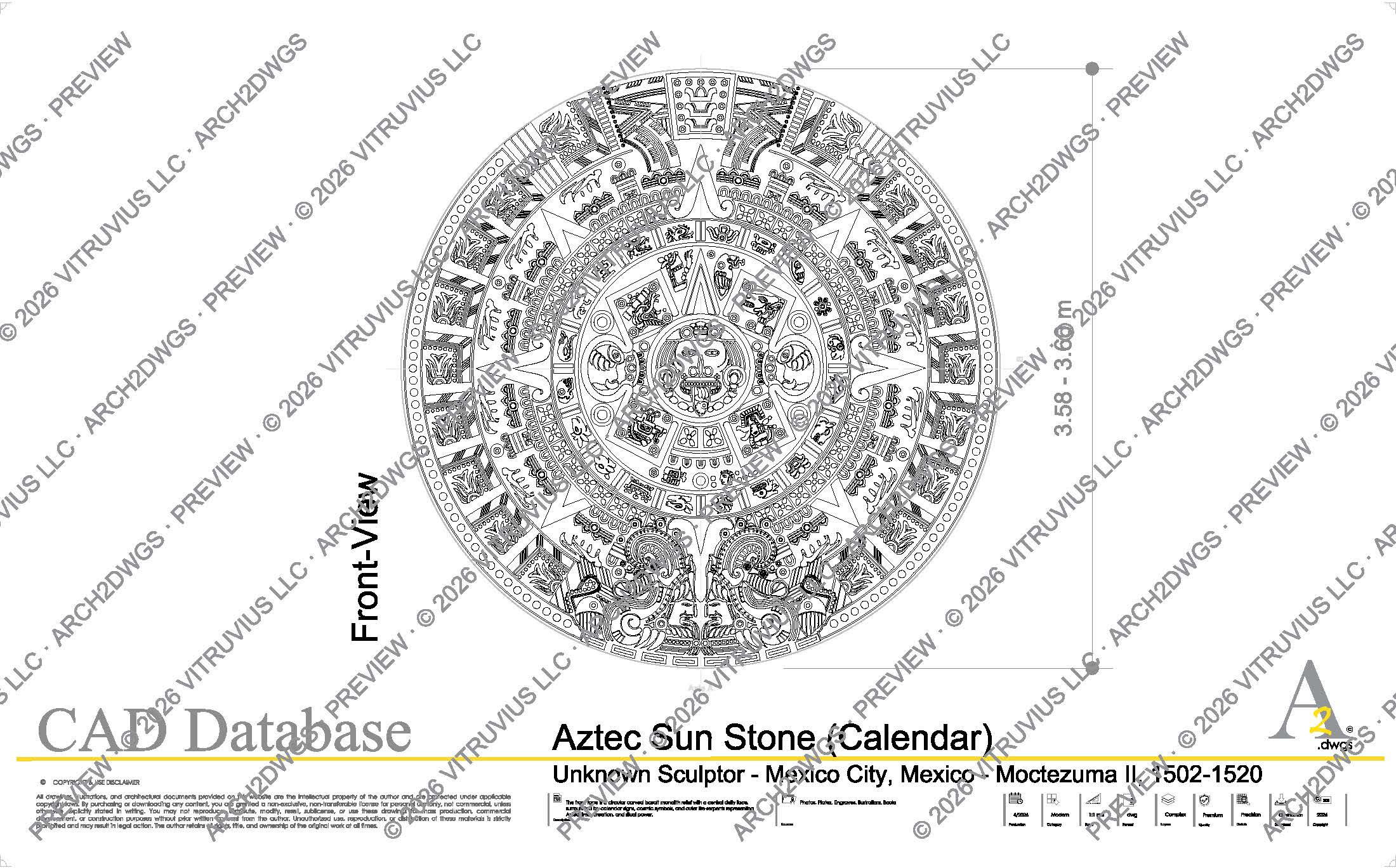 Aztec Sun Stone (Calendar) / FV