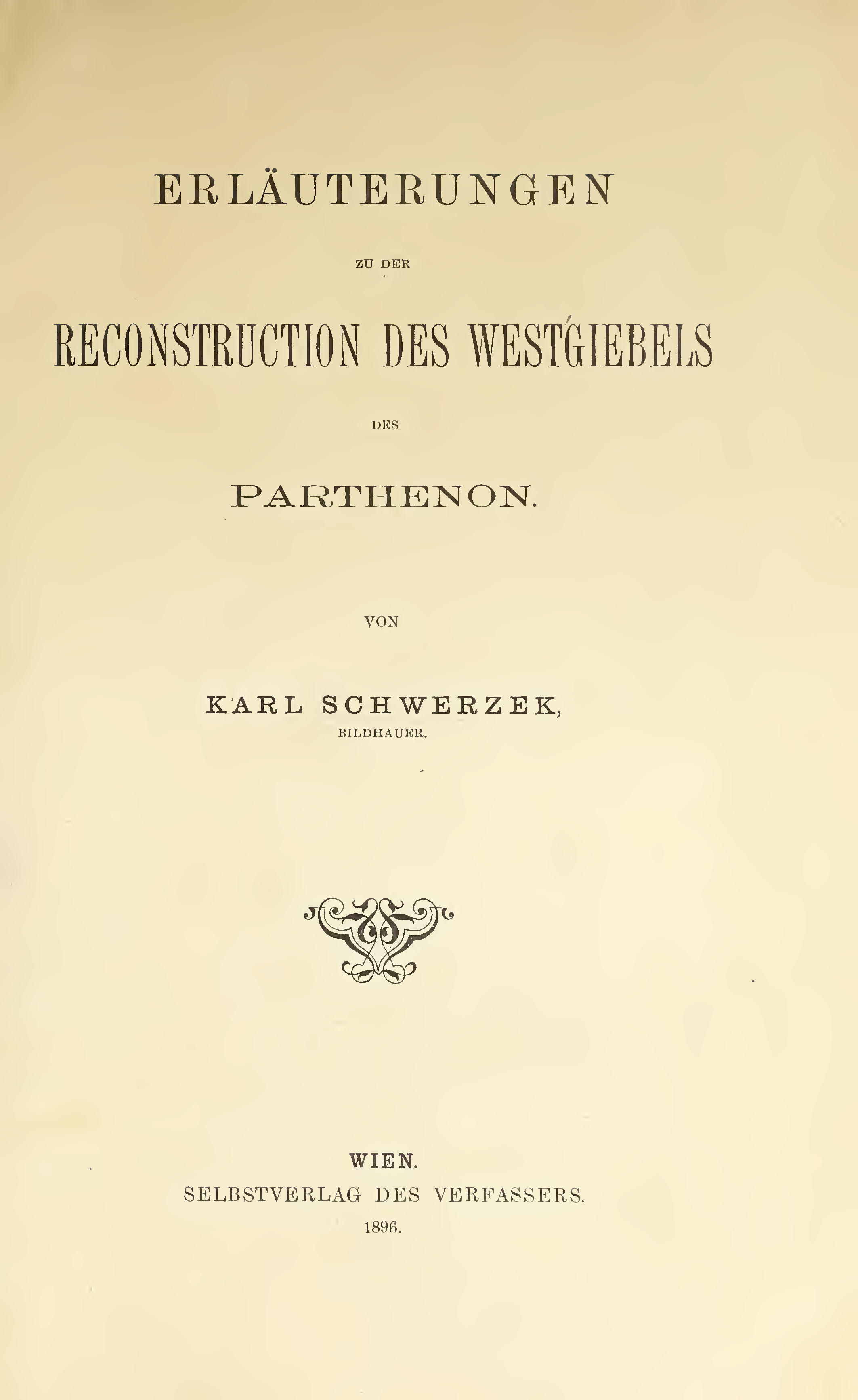 Erläuterungen zu der Reconstruction des Westgiebels des Parthenon cover
