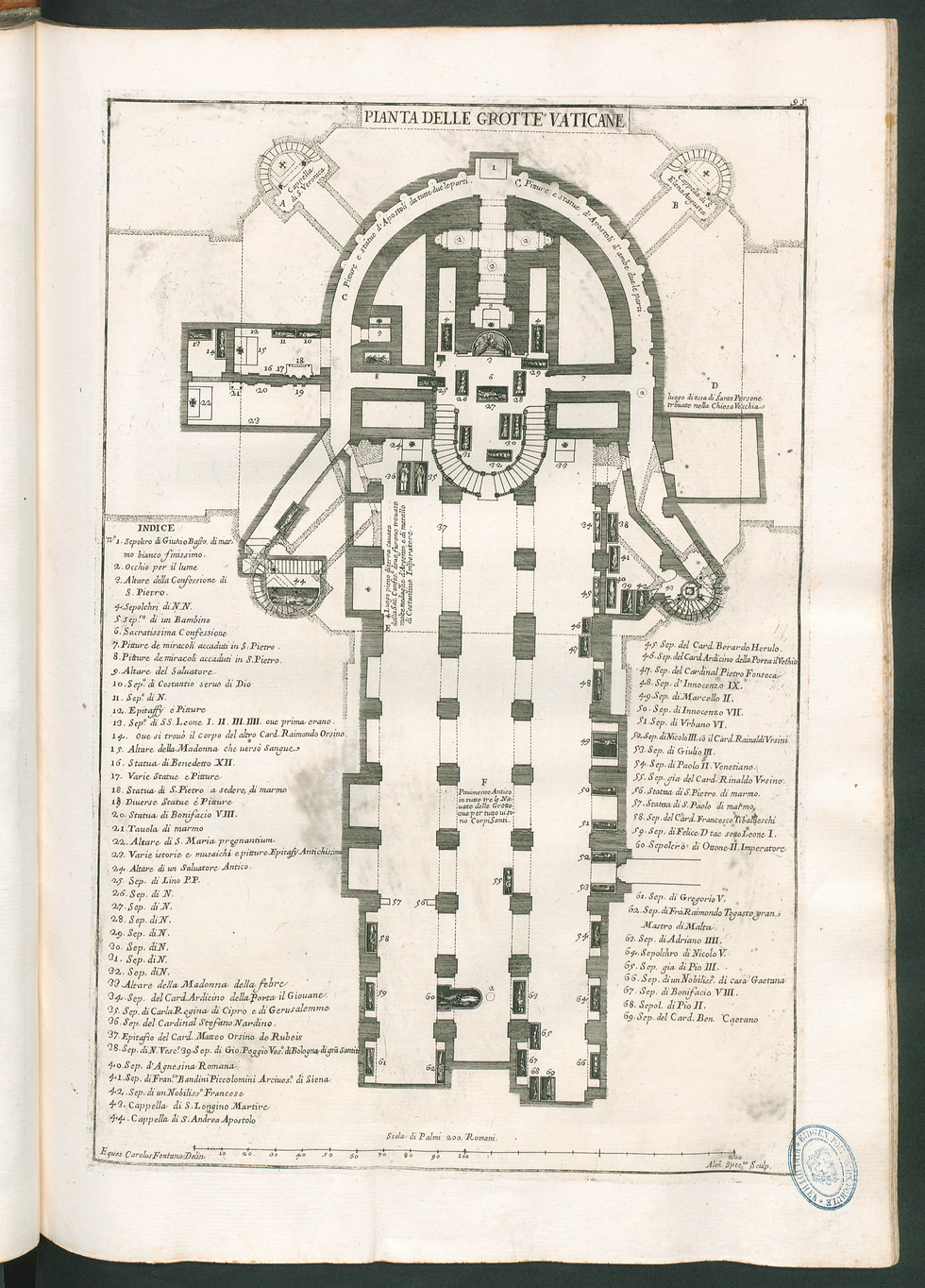 Planta Delle Grotte Vaticane by Carlo Fontana