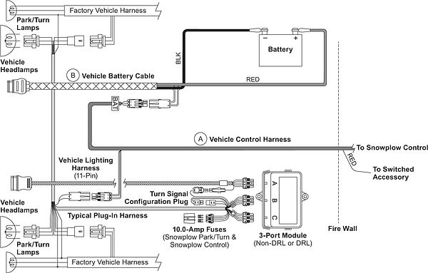 WESTERN PRO-PLUS vehicle-side harness parts