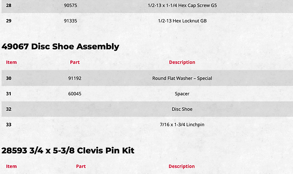 Western MIDWEIGHT blade components