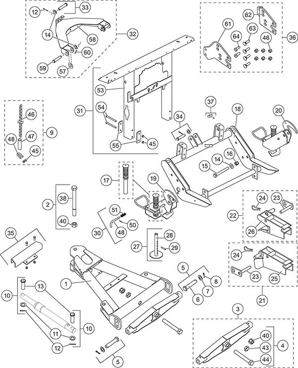 WESTERN MIDWEIGHT lift frame component parts