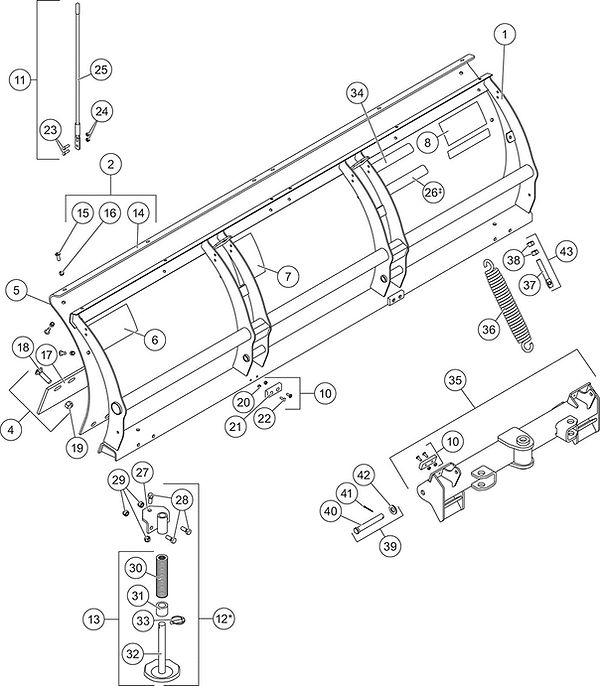 Western MIDWEIGHT blade components