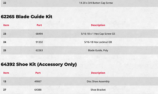 Western MIDWEIGHT blade components