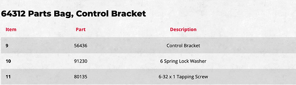 WESTERN HTS hand-held control parts