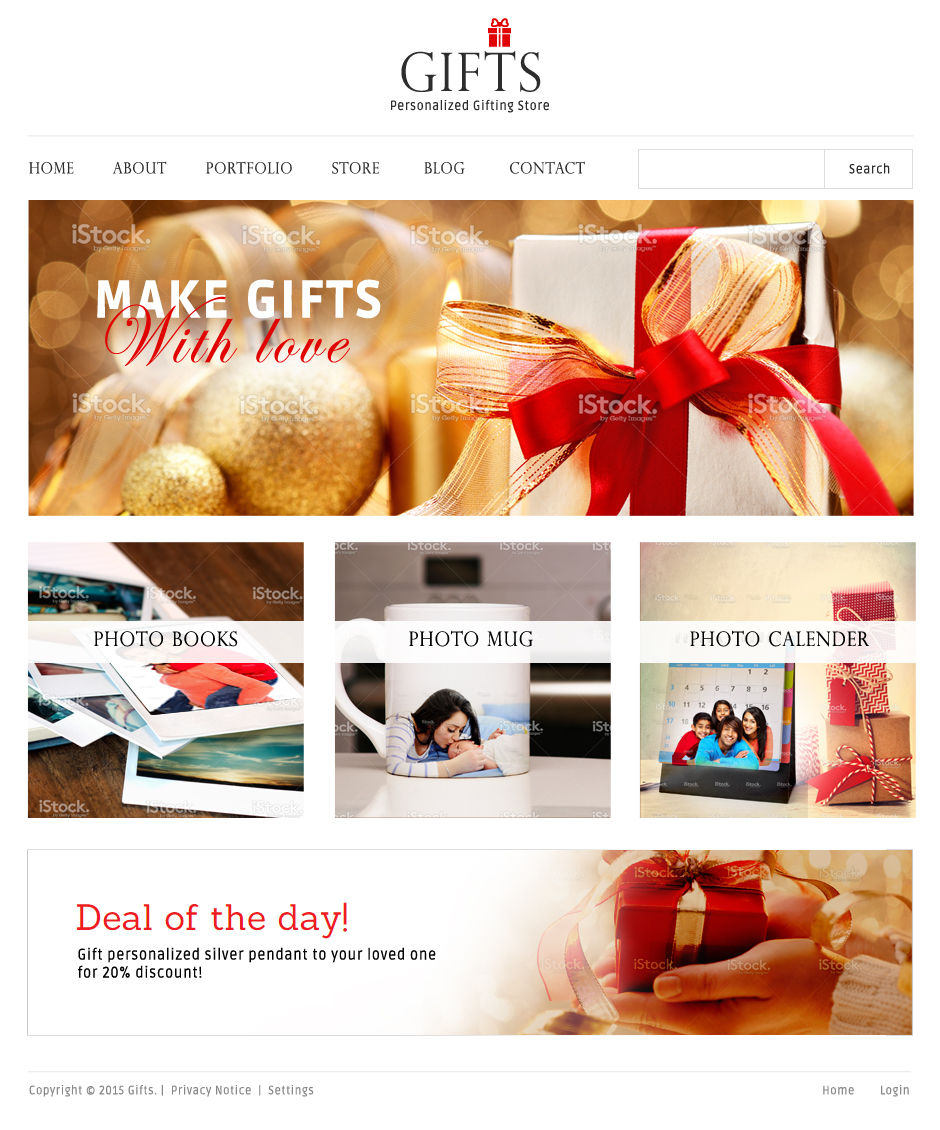 Landing page gifting portal