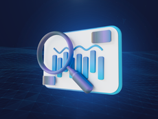 Blue-themed image with text "Why Most Small Funds Fail: The Critical Marketing Metrics That Determine Fund Survival." Includes a magnifying glass icon over bar graphs.