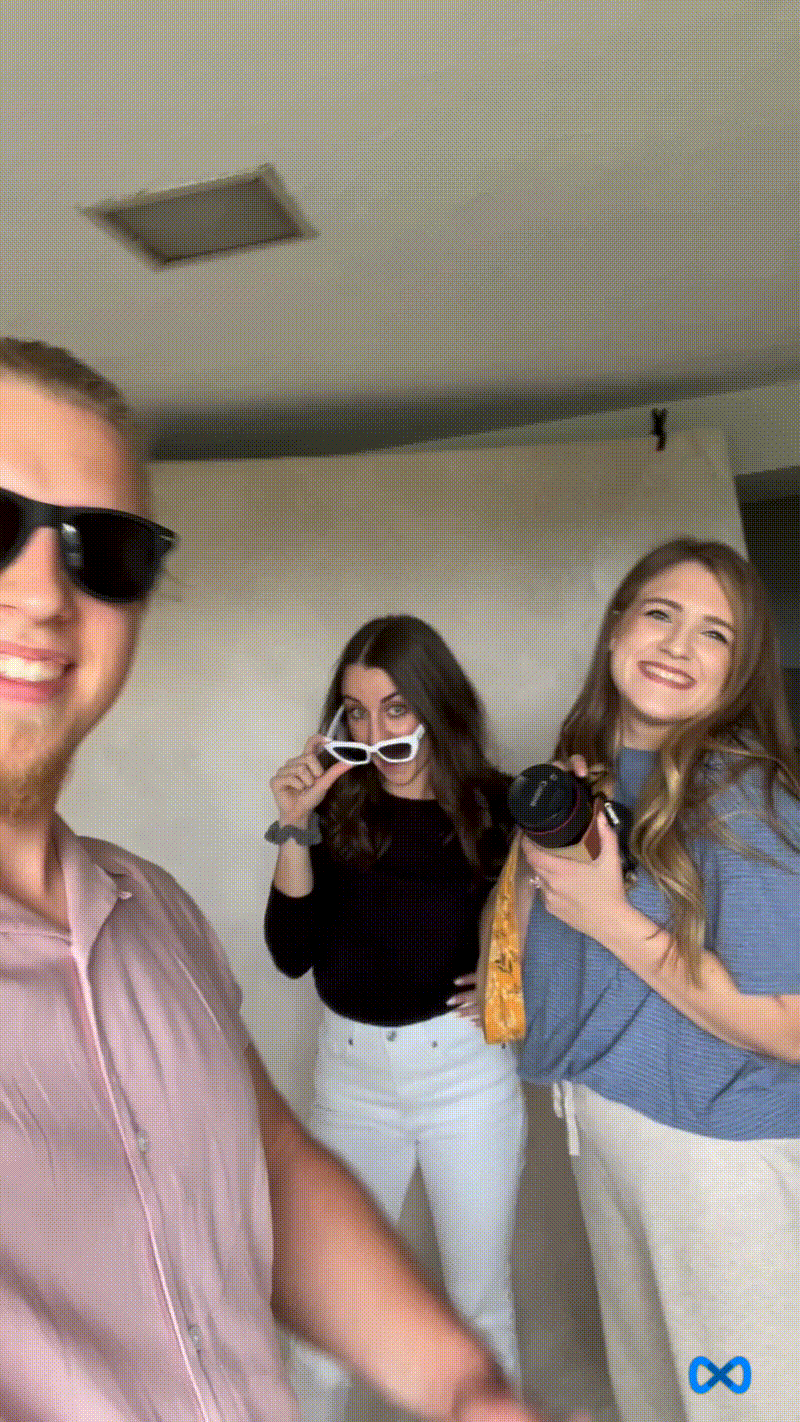 From left: Alex, his wife Emma and his sister Emma