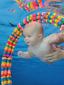 baby swimming