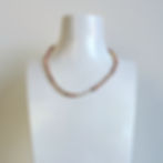 Ketting Botanical Blush Goud met Zalm Roze Ylandr Mannequin hals