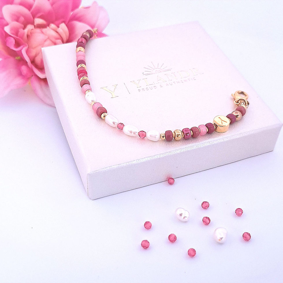 Armband Pink Pearl Bliss Roze en Goud Ylandr Product