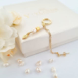 Oorbel Lagoon Luxe Goud met Parels Ylandr