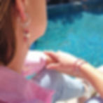 Oorbellen 2 Flamingo Fiesta Silver Charm  Zilver met Roze  Ylandr Model