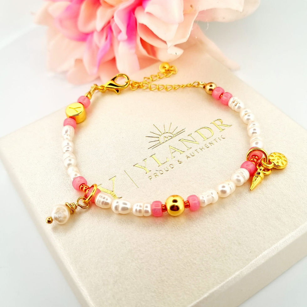 Bedelarmband Ibiza Roze Pearl Fiesta Roze Ylandr