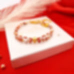 Armband 2 Botanical Blush Goud met Zalm Roze Ylandr Sfeer