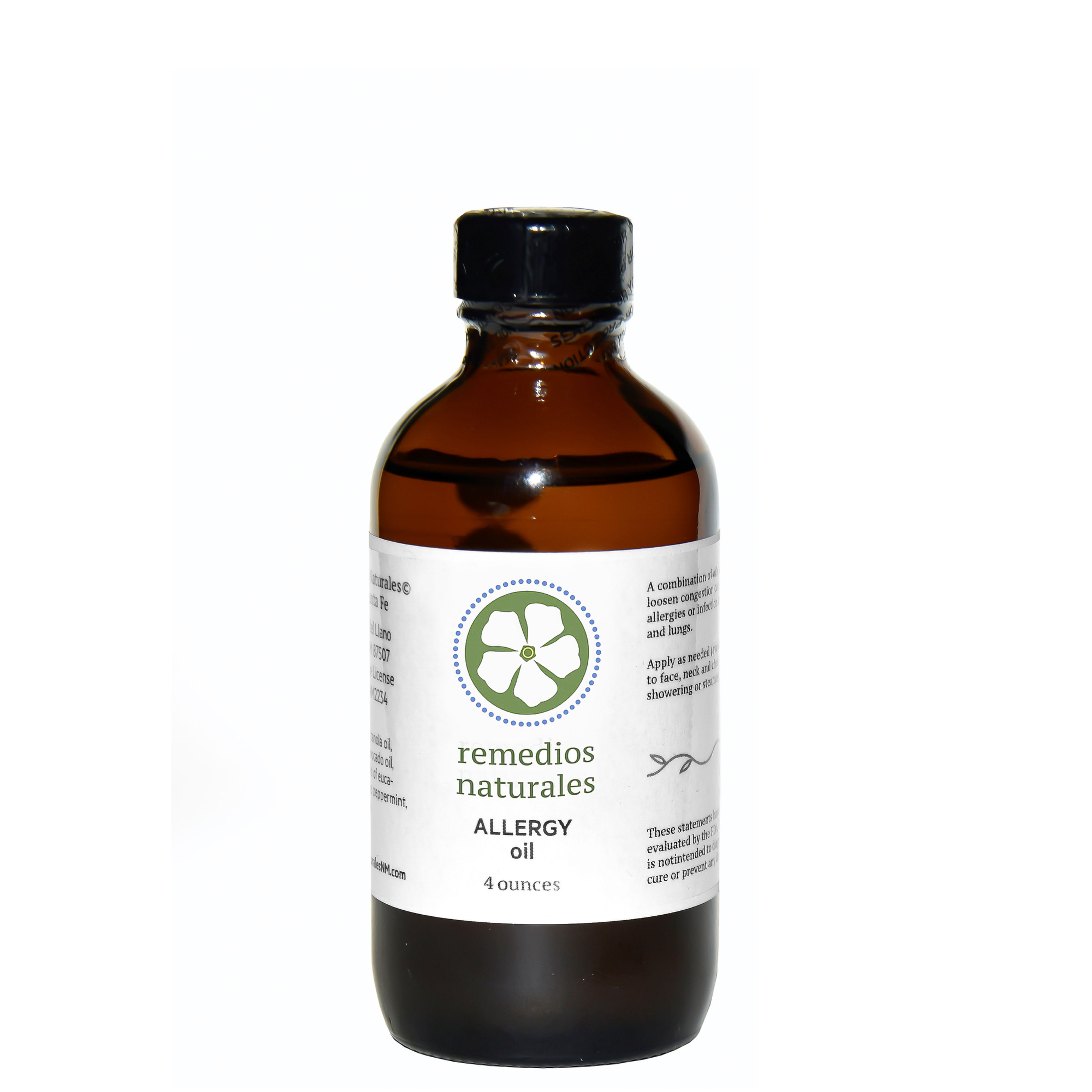 Allergy Oil - 4oz glass bottle