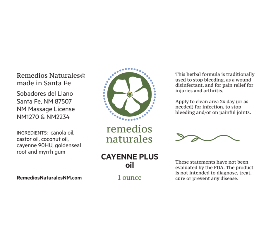 Label: Cayenne Plus Oil