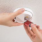 inspection of smoke alarm in an indianapolis home needing a battery