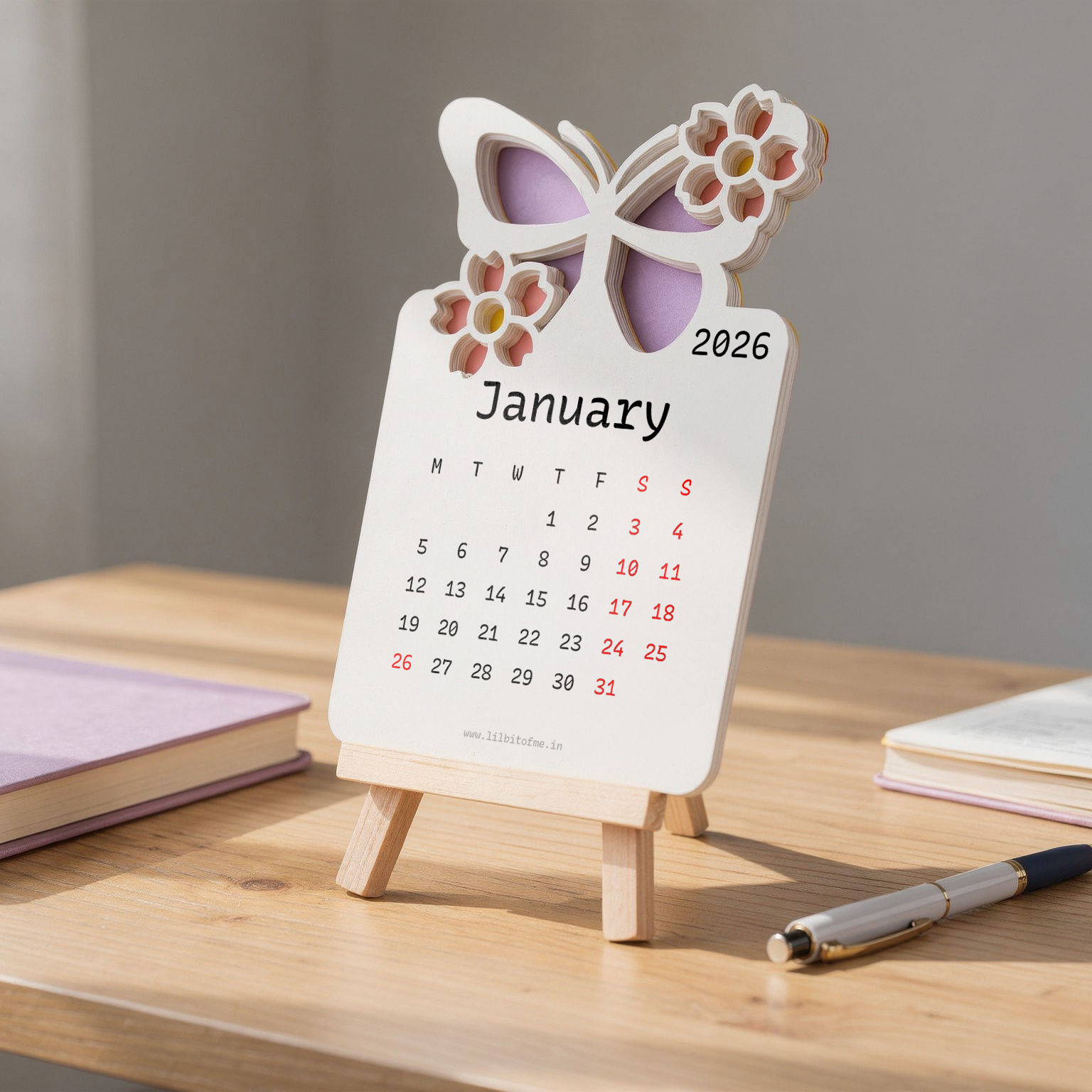 Butterfly Desk Calendar — View 2