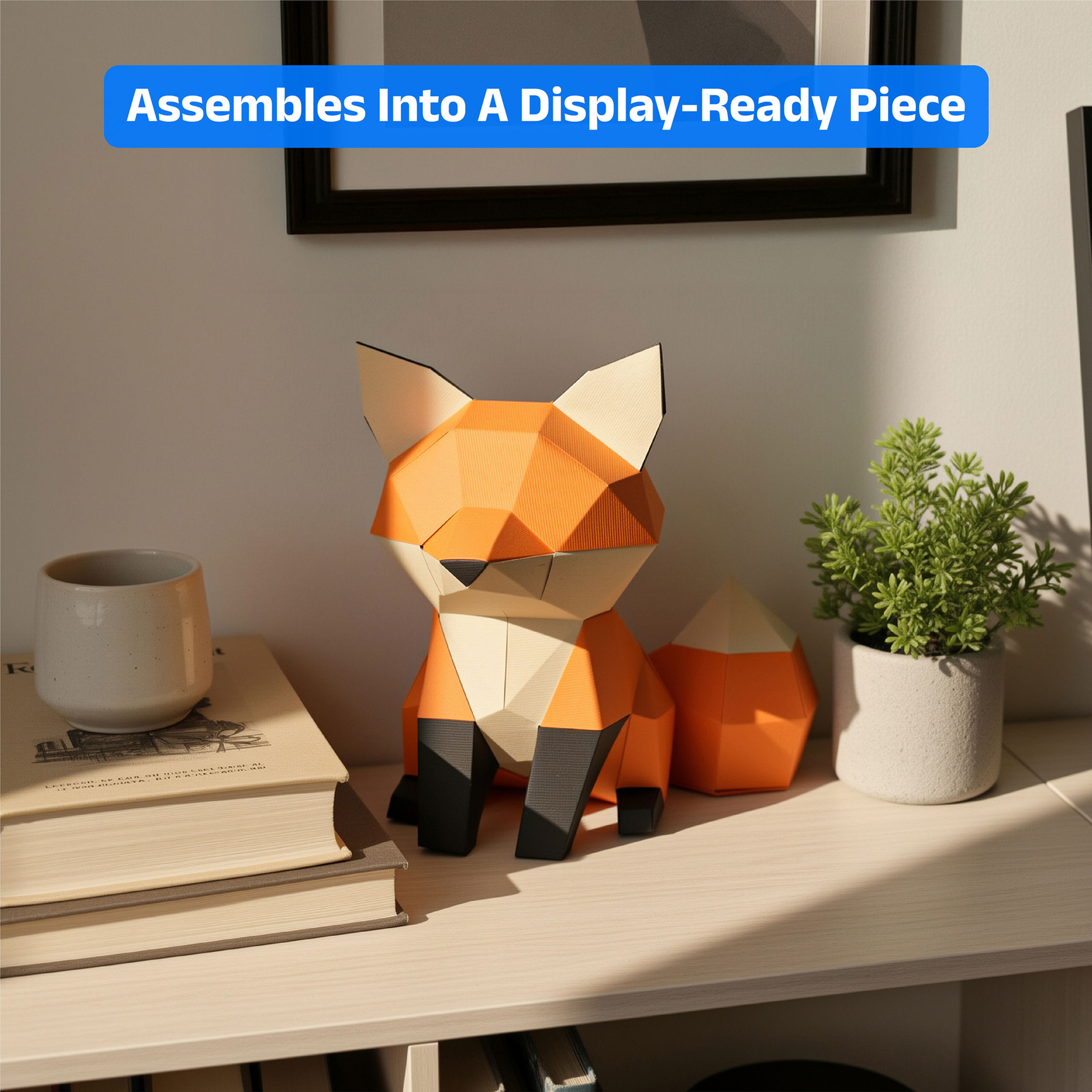3D Forest Fox DIY Papercraft Kit — View 5