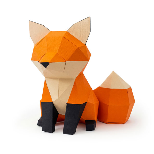 3D Forest Fox DIY Papercraft Kit preview