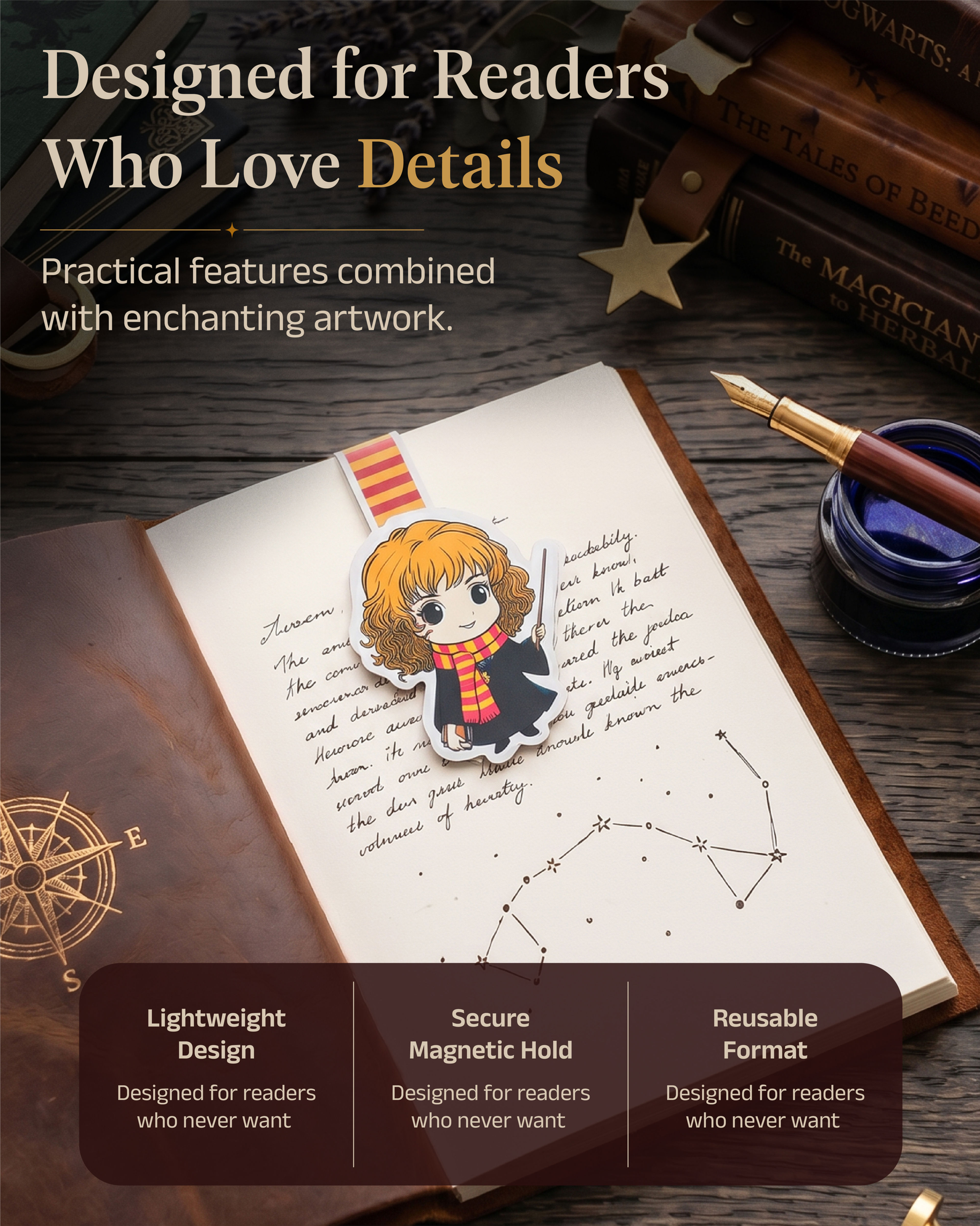 Wizard Magnetic Bookmarks — View 3