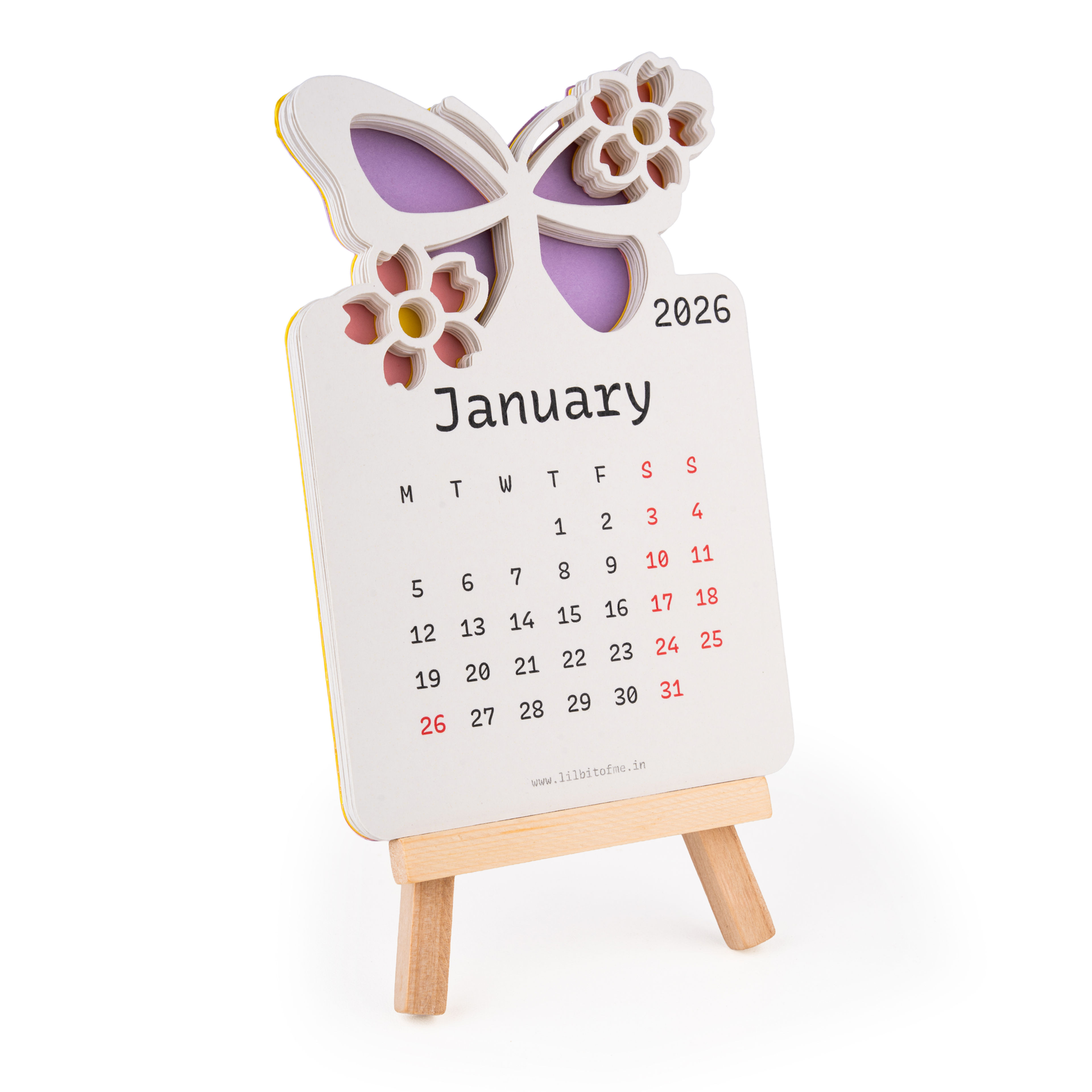 Butterfly Desk Calendar — View 3