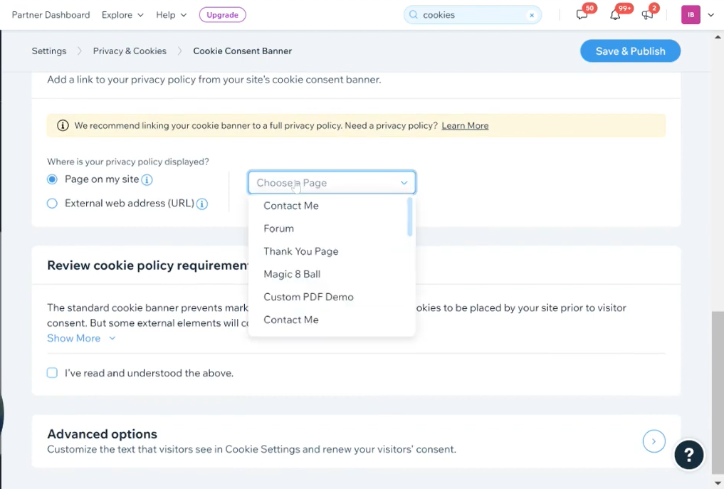 How to Add a Cookie Banner to Your Wix Website