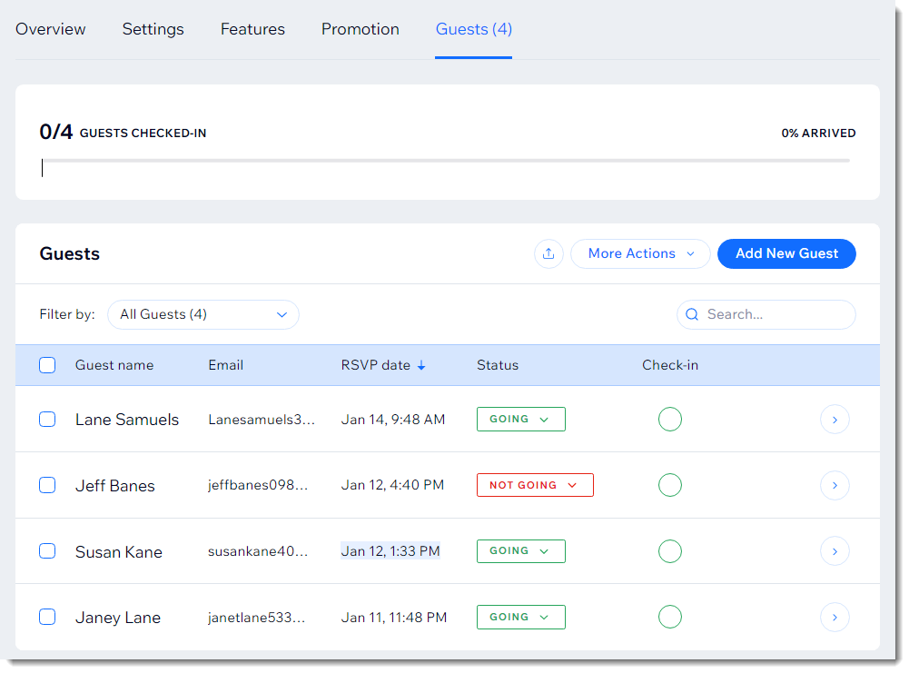 how to set up rsvp for wix events​