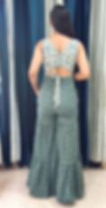 Pure jaipuri cotton garara jumpsuit back view