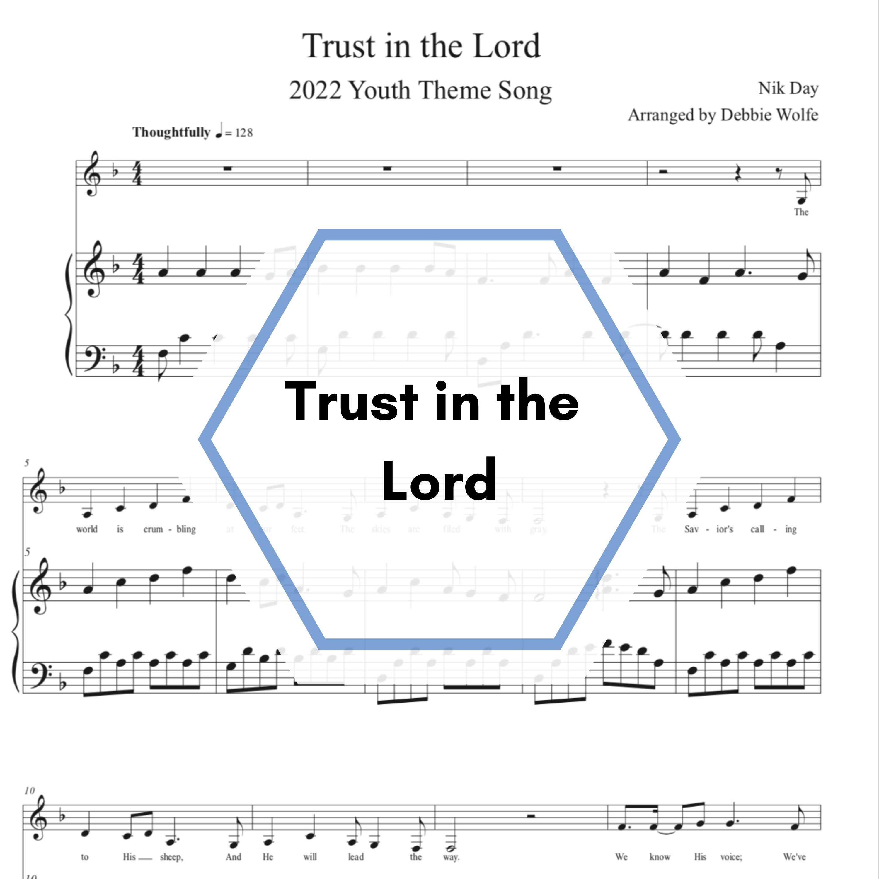 Trust in the Lord - Piano Solo with Voice Sheet Music