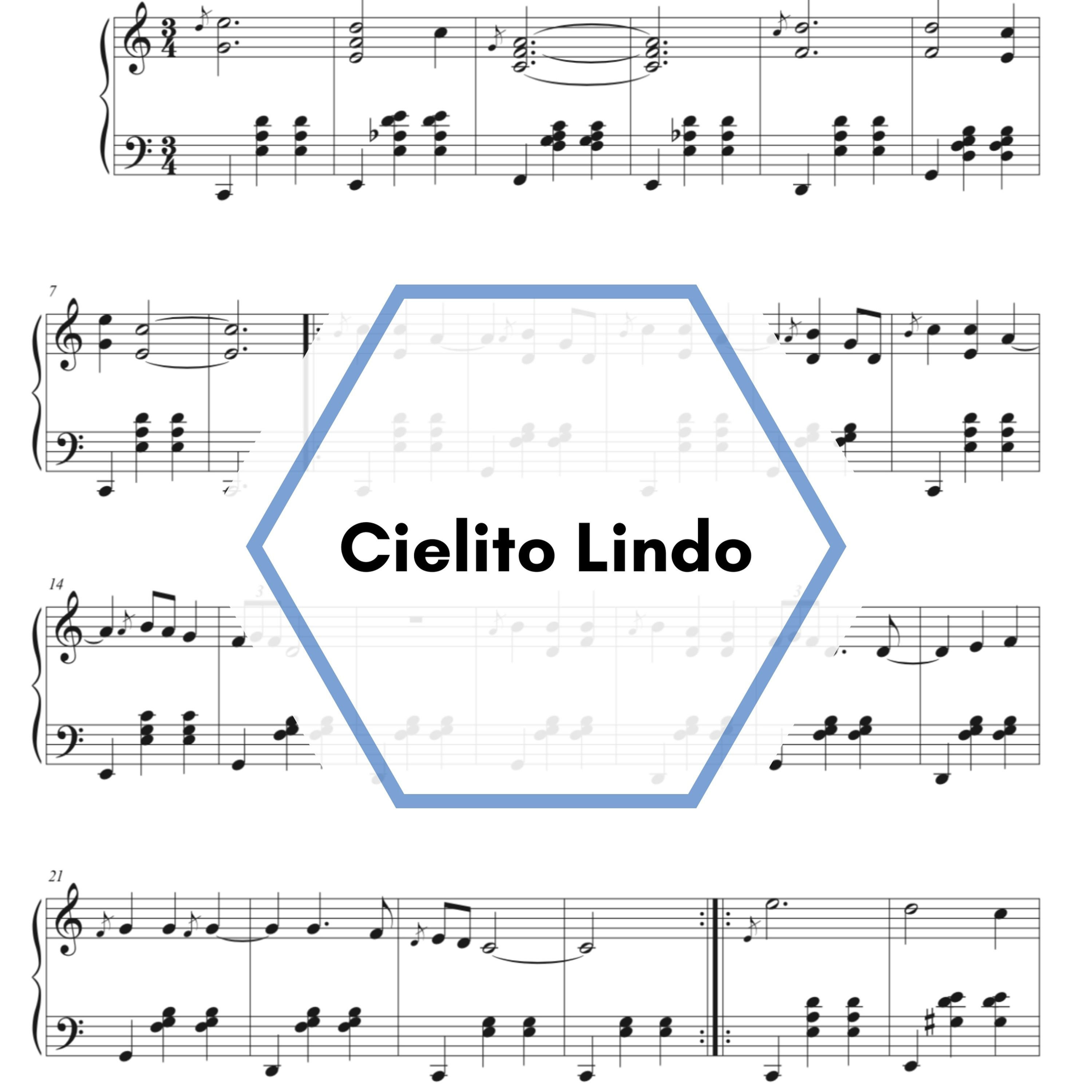 Cielito Lindo - FREE Piano Solo Sheet Music