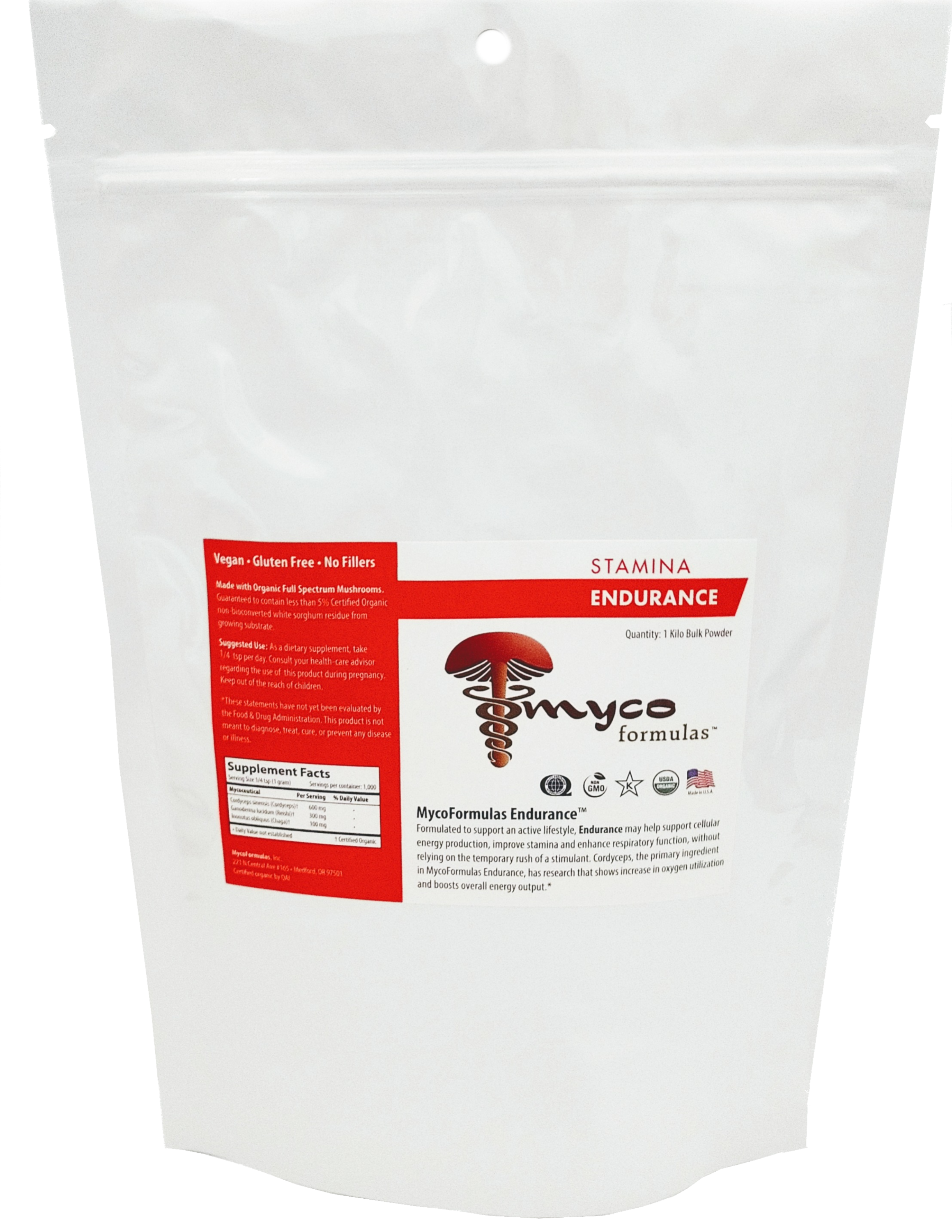 Bolsa resellable Endurance de 1 kg (2,2 libras)