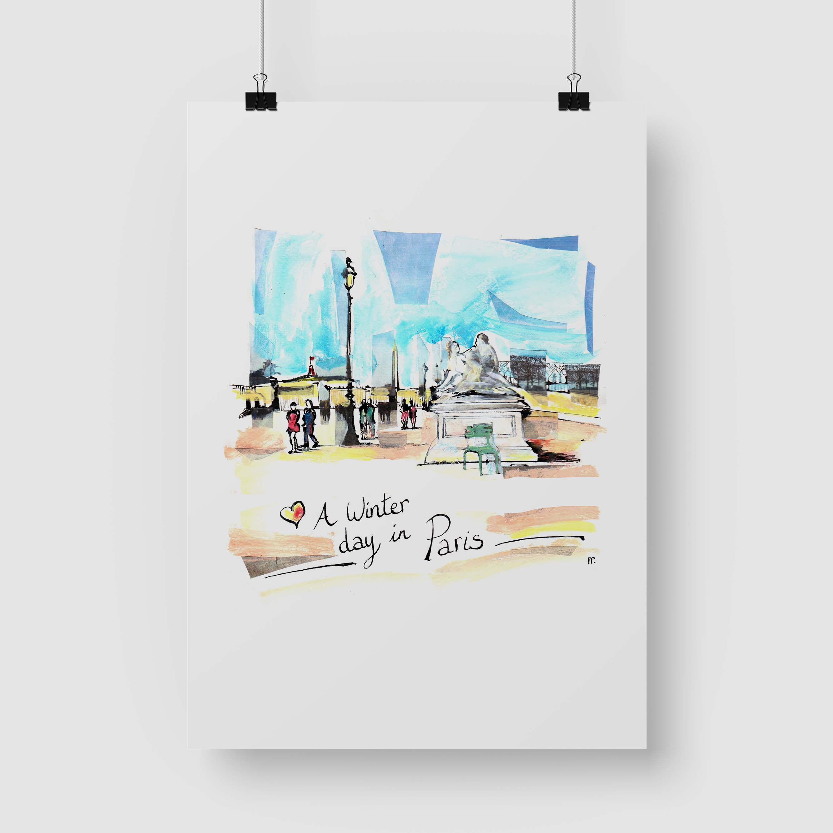 Tirage d'art A4 - Paris Jardin des Tuileries