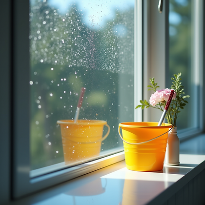 Contented View with Houseplant