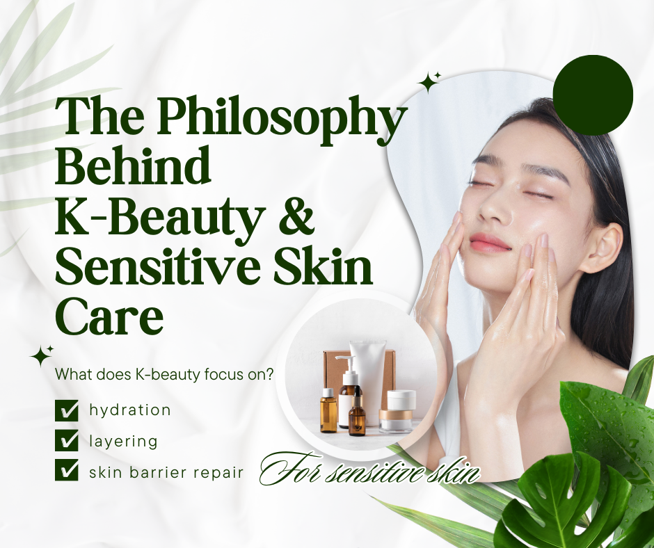 The gentle K-Beauty philosophy of hydration, layering, and skin barrier repair for sensitive skin.