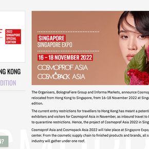 COSMOPROF ASIA HONG KONGSINGAPORE SPECIAL EDITION