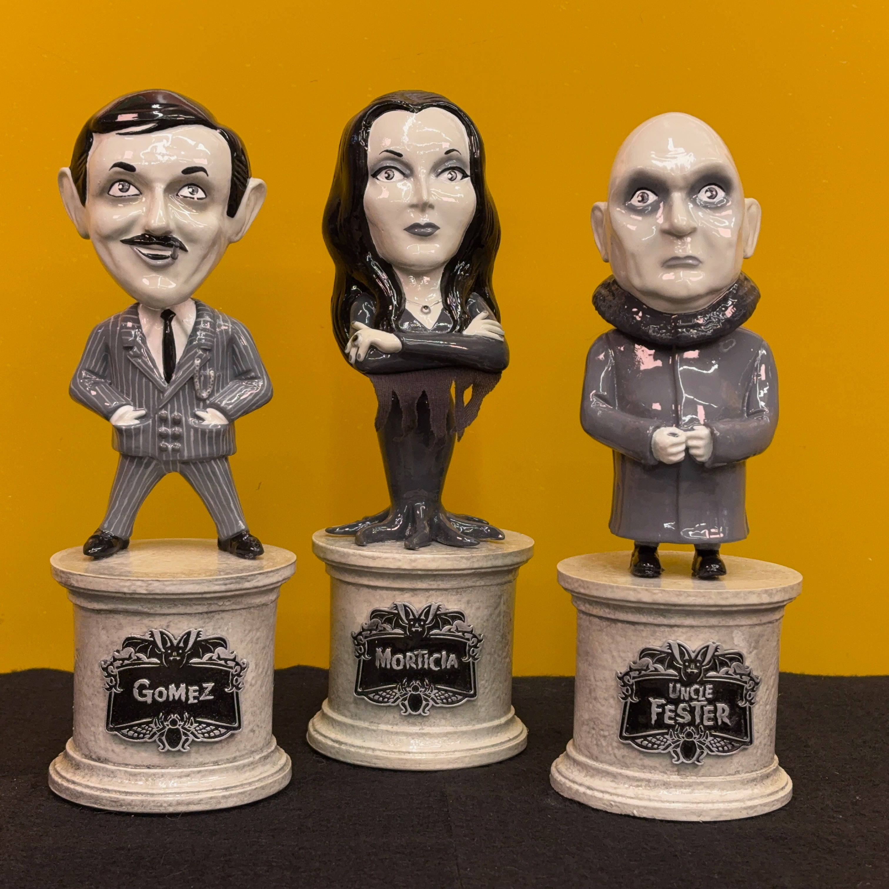Set of 3 Addams Bobbleheads