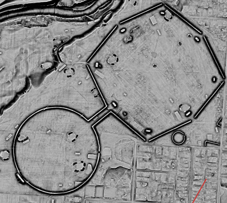 Current Octagon - Observatory Circle Complex 1.5' DEM [Author 2025, Ohio Imagery]