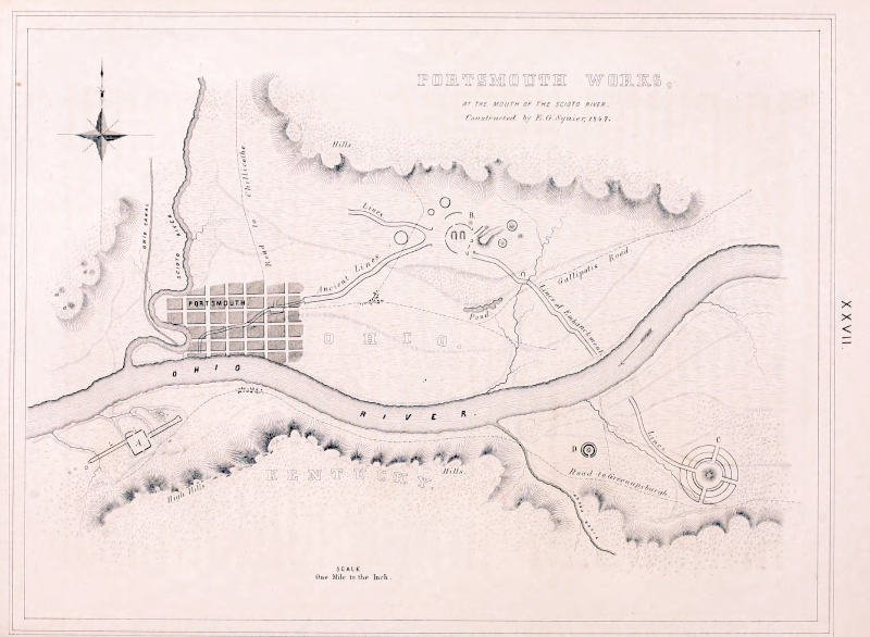 Portsmouth Works [Squier & Davis 1847, plate XXVII]