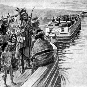 Last Wyandots leave Ohio on the Miami and Erie Canal
