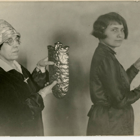 Women with obsidian sphere points [Ohio History Connection 2025]