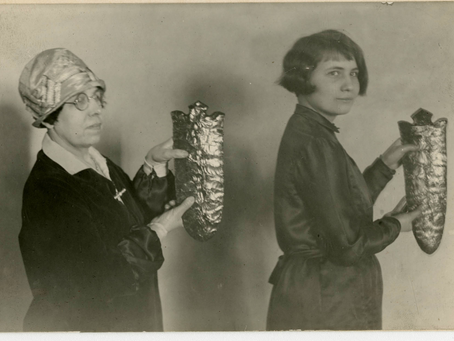 Women with obsidian sphere points [Ohio History Connection 2025]