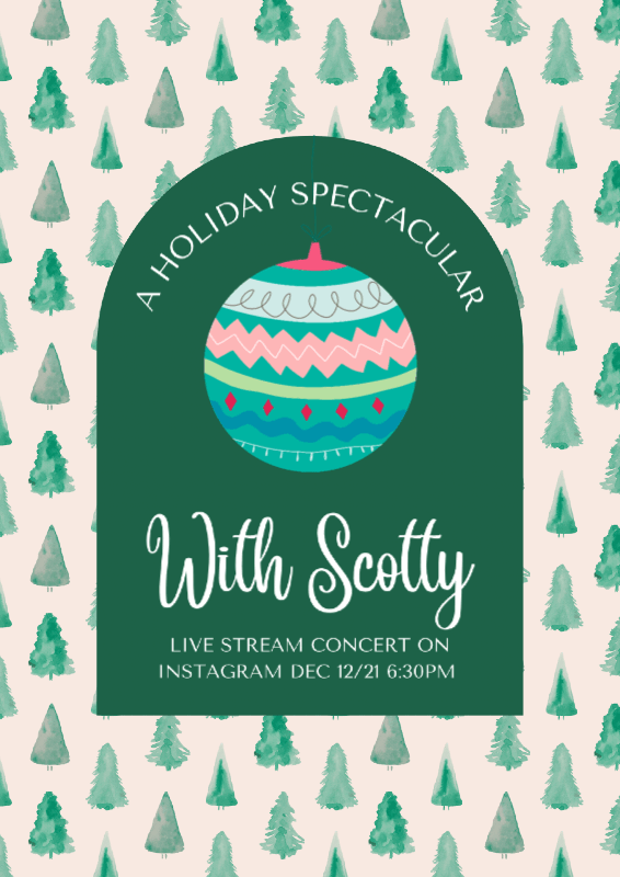 Green and Beige Handcrafted Personal Christmas Poster.gif