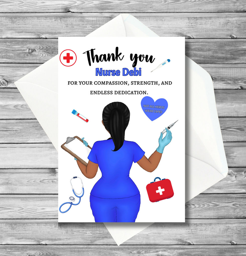 Thumbnail: Personalised Nurse Thank you card