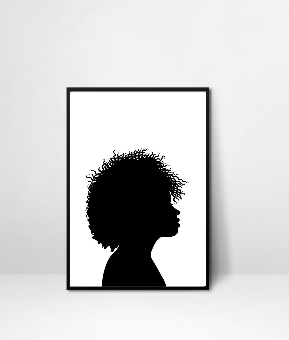Thumbnail: Woman silhouette portrait wall art print