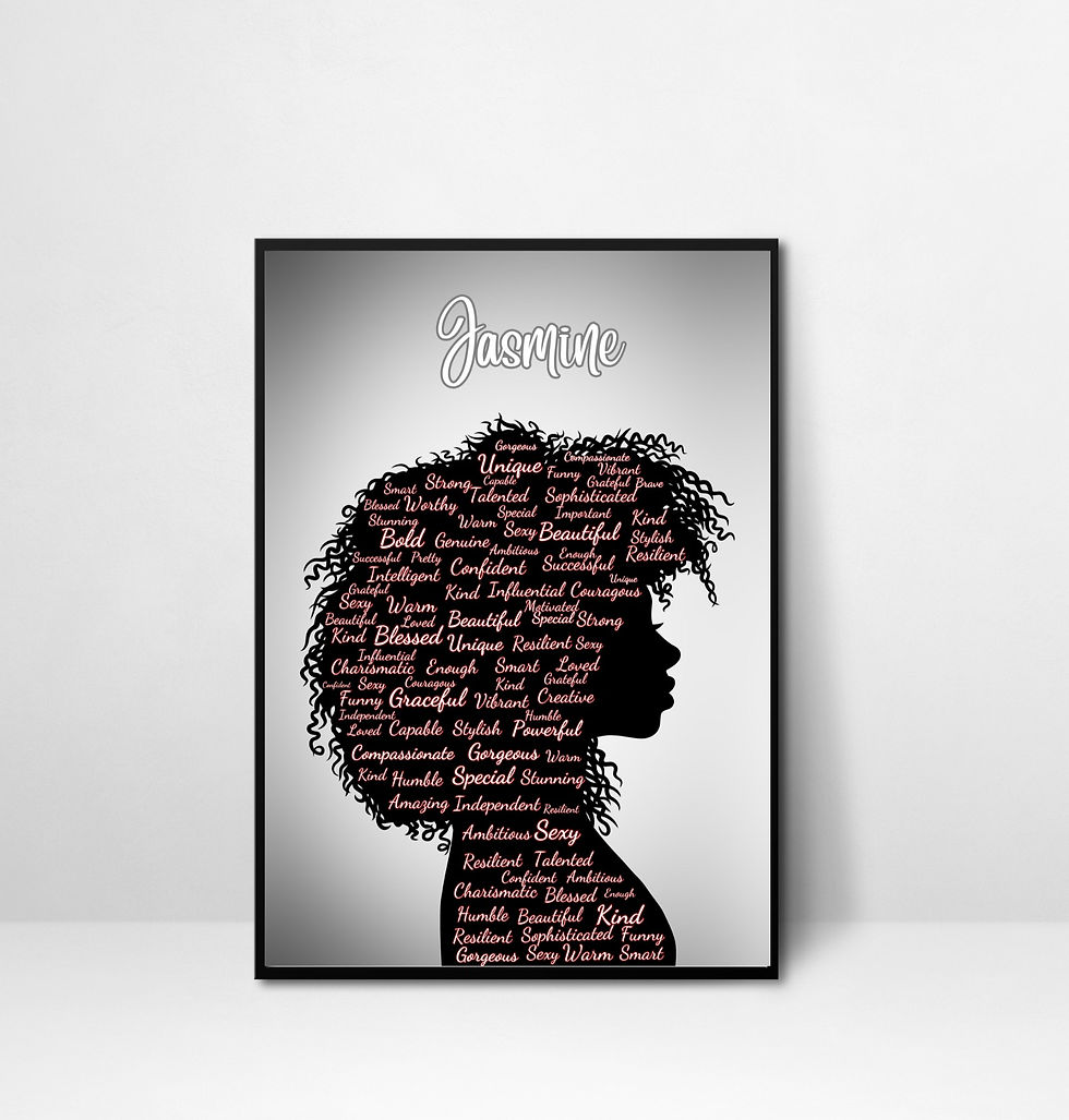 Thumbnail: Personalised Woman Affirmations wall art print