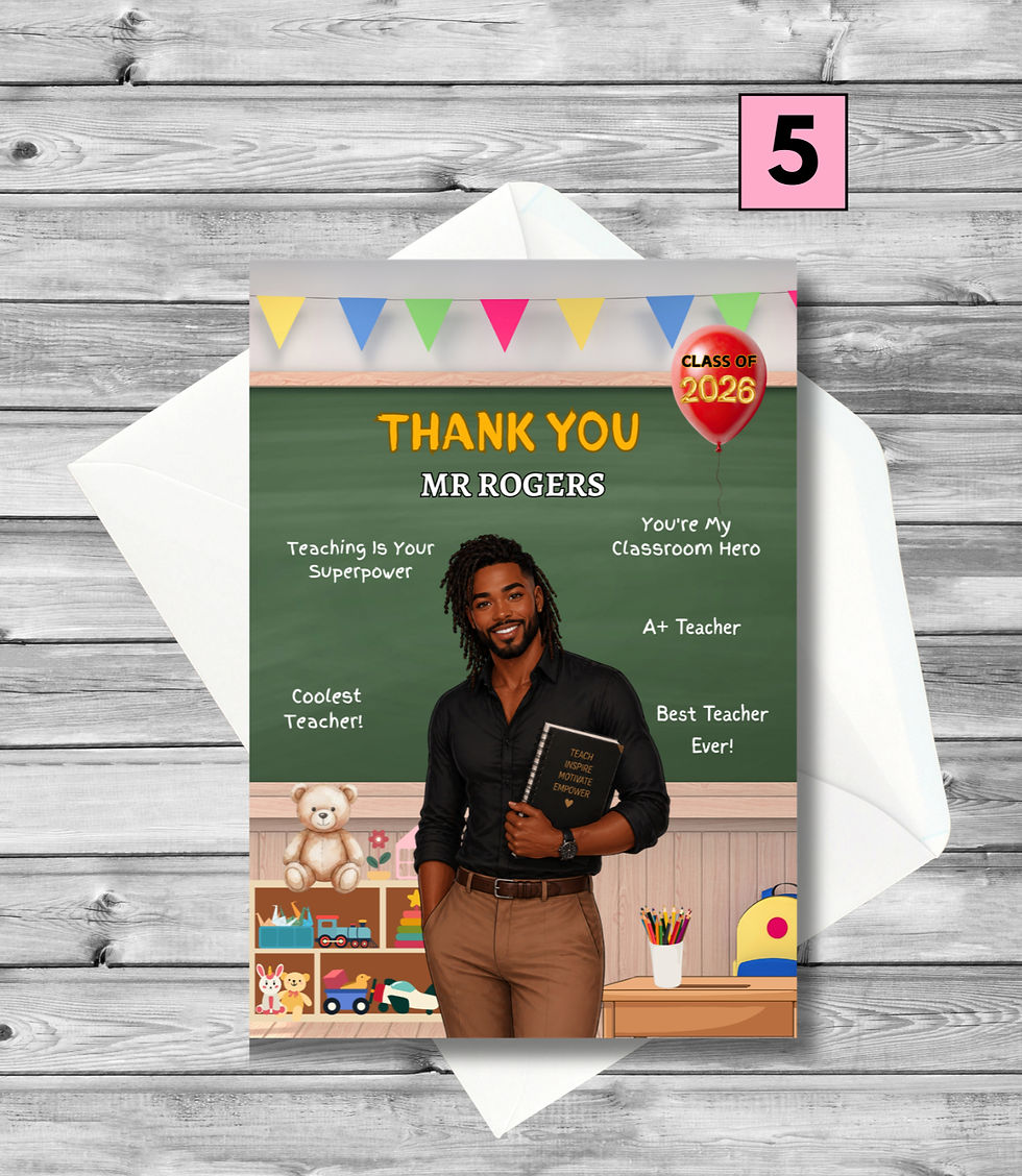 Thumbnail: Thank you- Teacher card