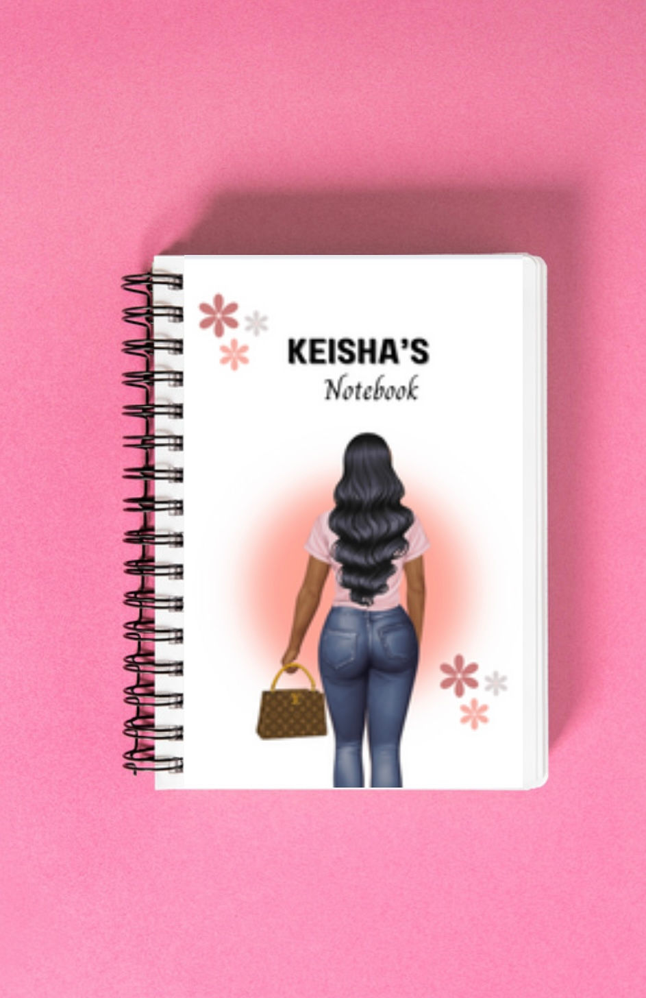 Thumbnail: Personalised woman spiral Notebook A5